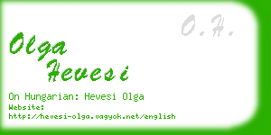 olga hevesi business card